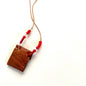 leather Totem Necklace, with lavender sachet  Chaio -